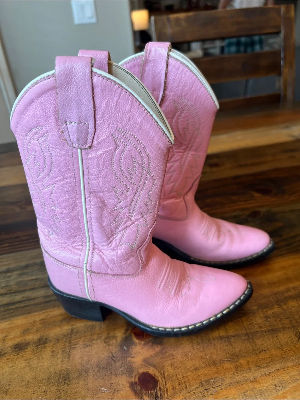 Old West Girls Pink Western Boots